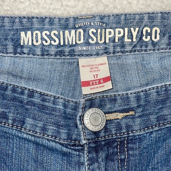 Mossino Supply Co Jeans Shorts Soft denim Size 17 Fit 6 Bermuda comfy - Picture 3 of 6